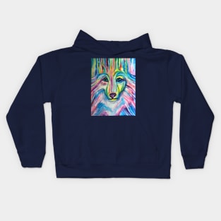 Aura of the Northern Lights Wolf Kids Hoodie